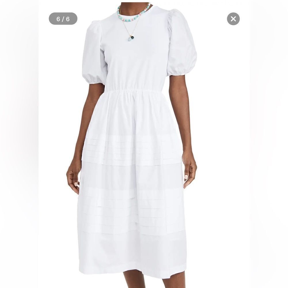 English Factory Pleated Detail midi Dress size small